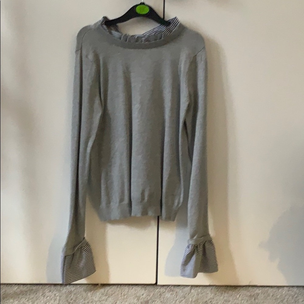 Sweater with button up underneath